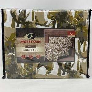 Mossy Oak Queen 4 Piece Sheet Set “Caribou” Brand New
